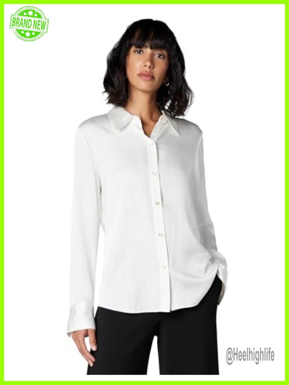Slim Fit Classic Button-Down Shirt Collared Long Sleeve Tuxedo Style